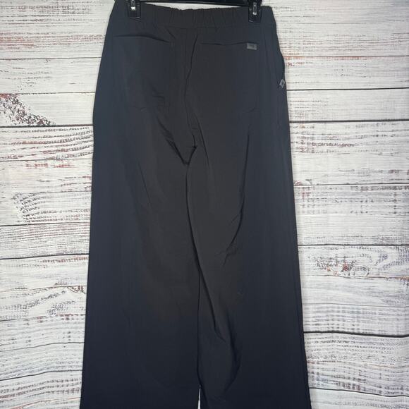 FigsPRO Scrub Pants Black Wide Leg Elastic Waist Drawstring SP - Picture 2 of 6